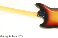Fender Mustang Sunburst, 1973 Full Rear View