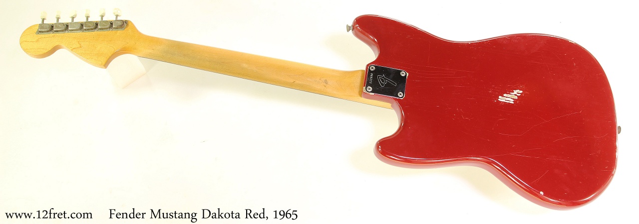 Fender Mustang Dakota Red, 1965 Full Rear View