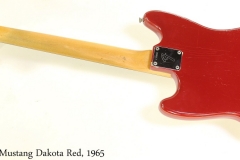 Fender Mustang Dakota Red, 1965 Full Rear View