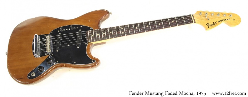Fender Mustang Faded Mocha, 1975 Full Front View