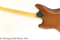 Fender Mustang Faded Mocha, 1975 Full Rear View