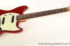 Fender Mustang Solidbody Guitar Red, 1966 Full Front View