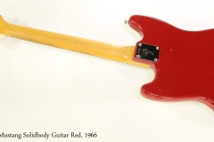 Fender Mustang Solidbody Guitar Red, 1966  Full Rear View