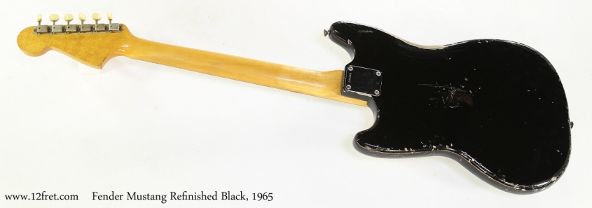 Fender Mustang Refinished Black, 1965   Full Rear View