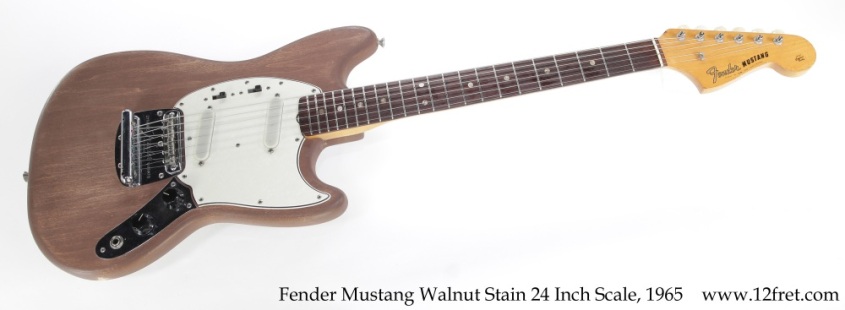 Fender Mustang Walnut Stain 24 Inch Scale, 1965 Full Front View