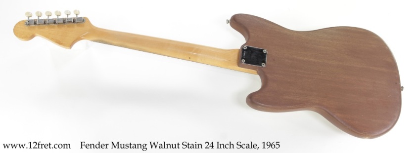 Fender Mustang Walnut Stain 24 Inch Scale, 1965 Full Rear View