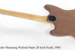Fender Mustang Walnut Stain 24 Inch Scale, 1965 Full Rear View