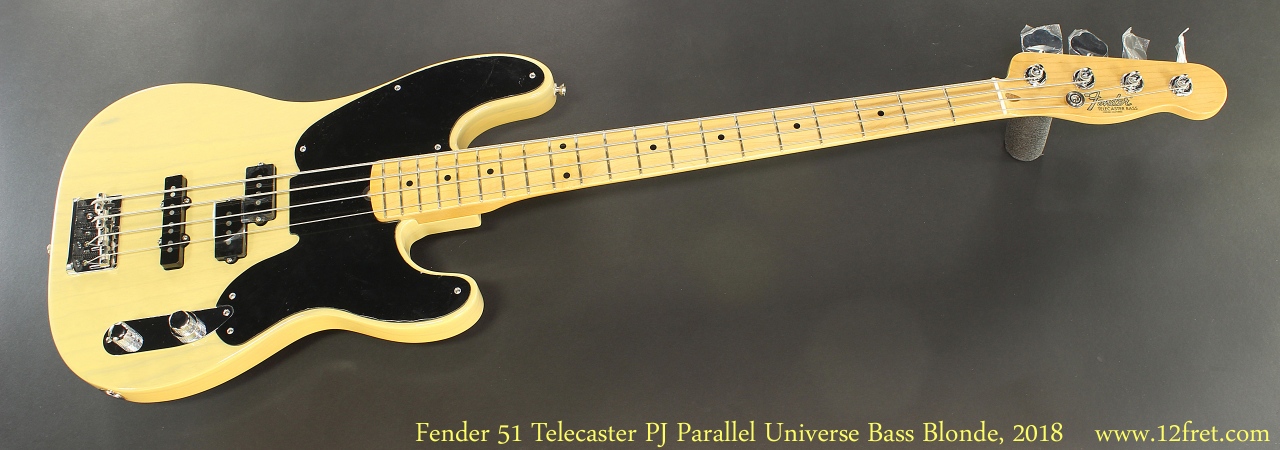 Fender 51 Telecaster PJ Parallel Universe Bass Blonde, 2018 Full Front View
