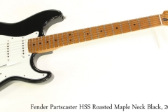 Fender Partscaster HSS Roasted Maple Neck Black, 2019 Full Front View
