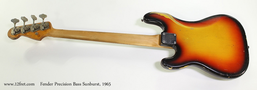 Fender Precision Bass Sunburst, 1965 Full Rear View