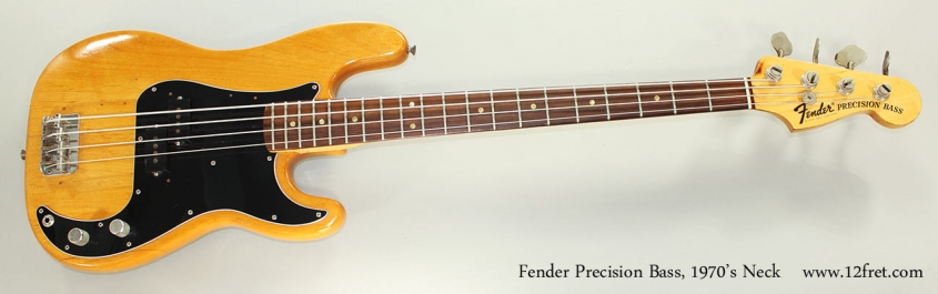 Fender Precision Bass, 1970's Neck Full Front View