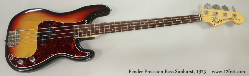 Fender Precision Bass Sunburst, 1973 Full Front View