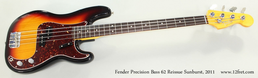 Fender Precision Bass 62 Reissue Sunburst, 2011 Full Front View