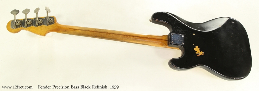 Fender Precision Bass Black Refinish, 1959   Full Rear View