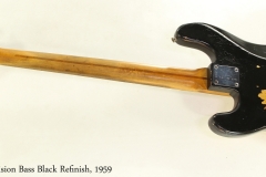 Fender Precision Bass Black Refinish, 1959   Full Rear View