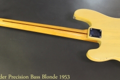 Fender Precision Bass 1953 Full Rear View