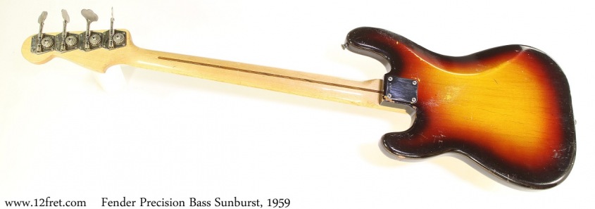 Fender Precision Bass Sunburst, 1959 Full Rear View