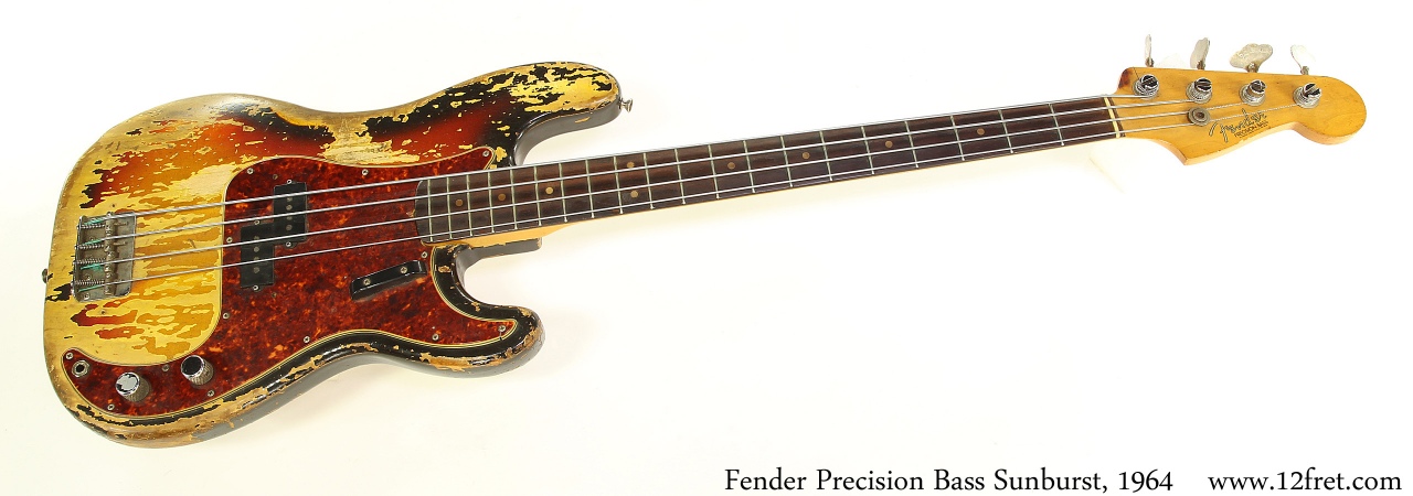 Fender Precision Bass Sunburst, 1964 Full Front View