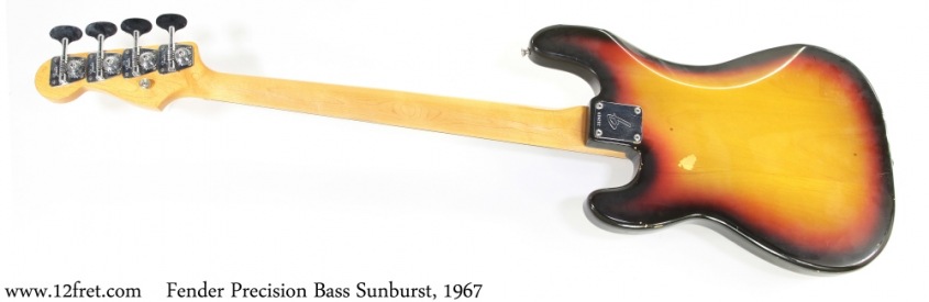 Fender Precision Bass Sunburst, 1967 Full Rear View