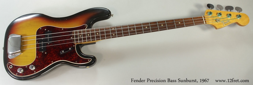 Fender Precision Bass Sunburst, 1967 Full Front View