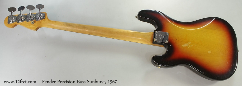 Fender Precision Bass Sunburst, 1967 Full Rear View