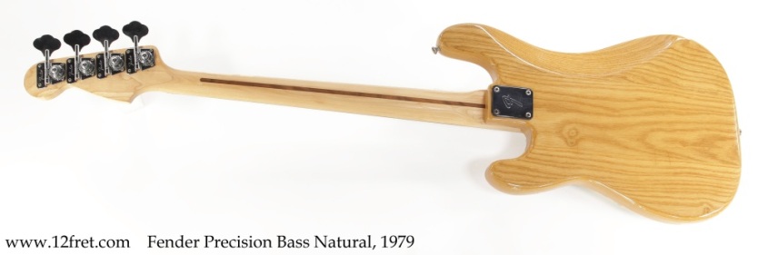 Fender Precision Bass Natural, 1979 Full Rear View