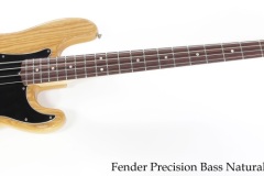Fender Precision Bass Natural, 1979 Full Front View