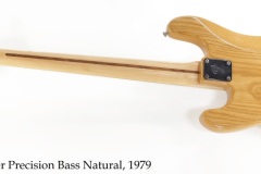 Fender Precision Bass Natural, 1979 Full Rear View