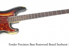 Fender Precision Bass Rosewood Board Sunburst 1963 Full Front View