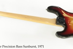 Fender Precision Bass Sunburst, 1971 Full Rear View