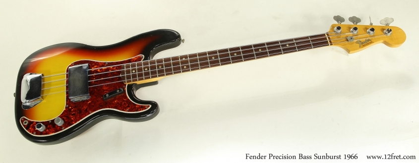 Fender Precision Bass Sunburst 1966 Full Front View