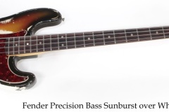 Fender Precision Bass Sunburst over White, 1969 Full Front View