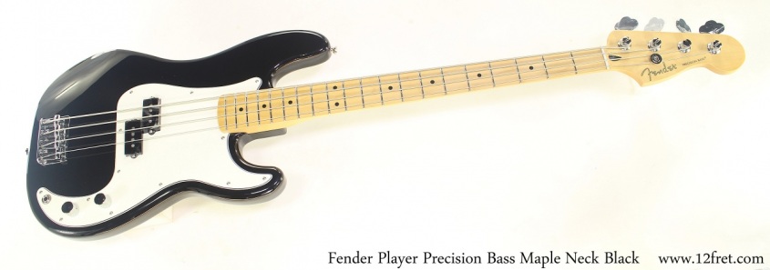 Fender Player Precision Bass Maple Neck Black Full Front View