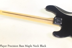 Fender Player Precision Bass Maple Neck Black Full Rear View