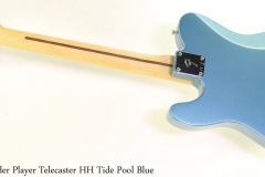 Fender Player Telecaster HH Tide Pool Blue Full Rear View