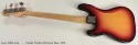 1970 Fender Fretless Precision Bass full rear view