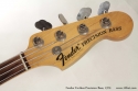 1970 Fender Fretless Precision Bass head front view