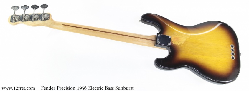 Fender Precision 1956 Solidbody Electric Bass Sunburst Full Rear View