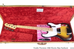 Fender Precision 1956 Solidbody Electric Bass Sunburst Case with Bass View