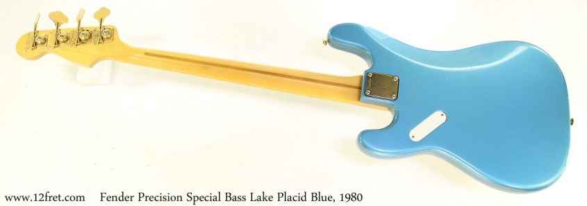 Fender Precision Special Bass Lake Placid Blue, 1980 Full Rear View