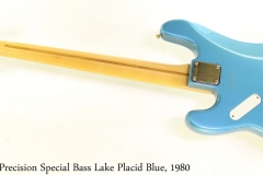 Fender Precision Special Bass Lake Placid Blue, 1980 Full Rear View