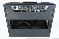 Fender Princeton Reverb BlackFace Amp, 1967 Full Rear View