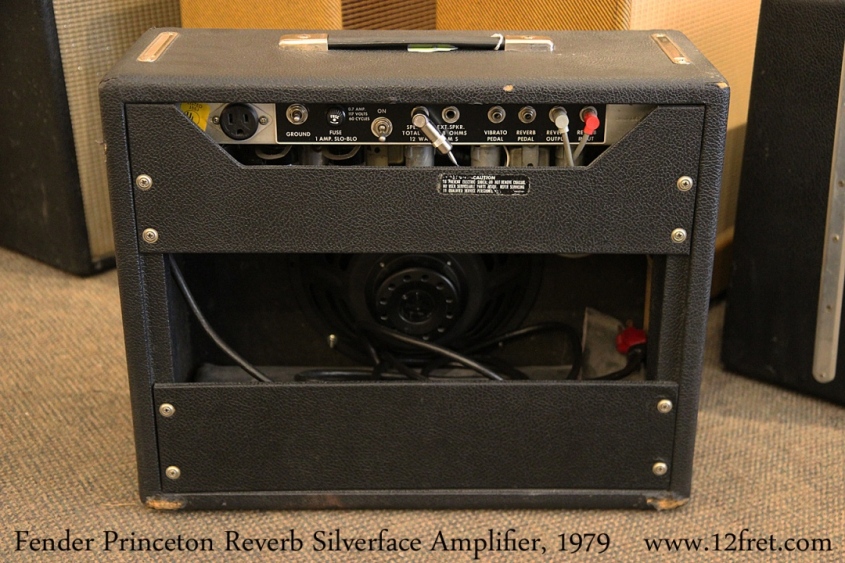 Fender Princeton Reverb Silverface Amplifier, 1979 Full Rear View