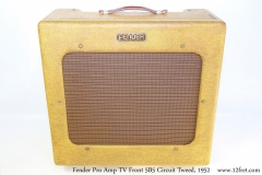 Fender Pro Amp TV Front 5B5 Circuit Tweed, 1952 Full Front View