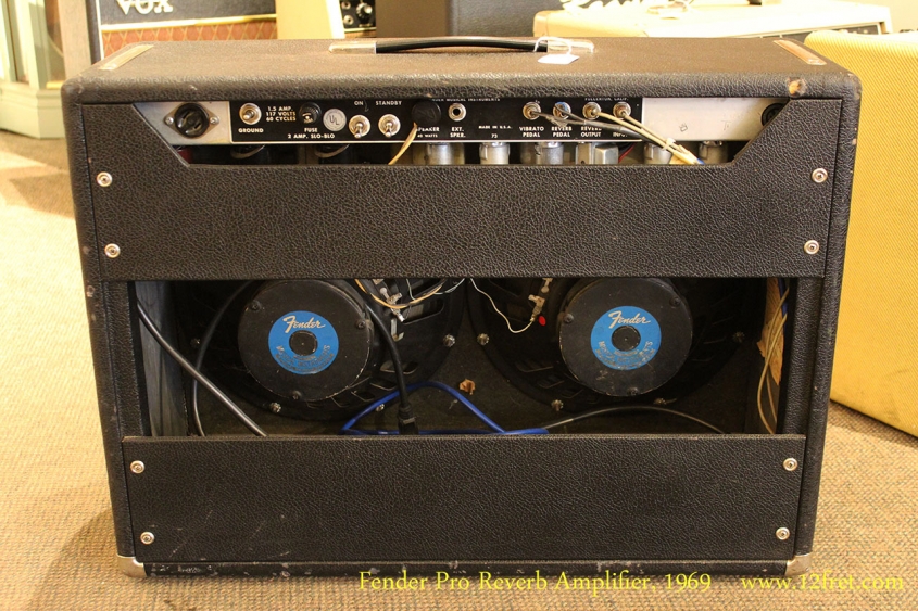 Fender Pro Reverb Amplifier, 1969 Full Rear View
