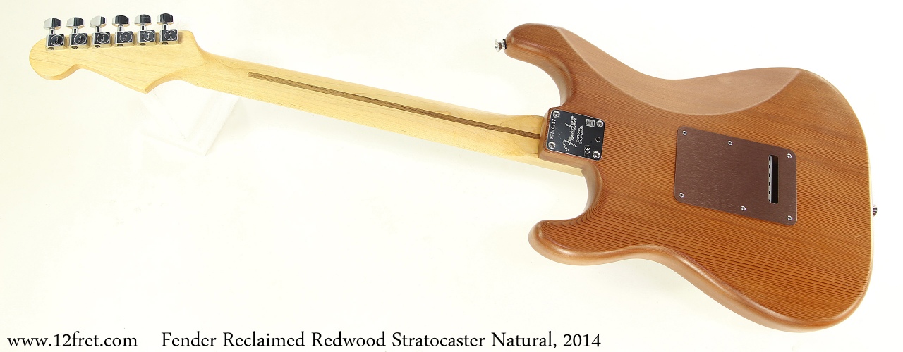 Fender Reclaimed Redwood Stratocaster Natural, 2014 Full Rear View