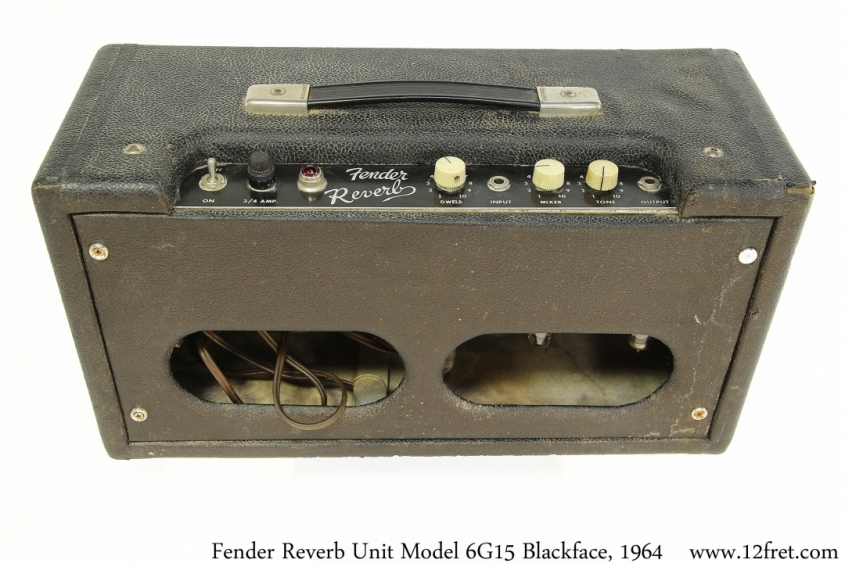 Fender Reverb Unit Model 6G15 Blackface, 1964 Full Rear View