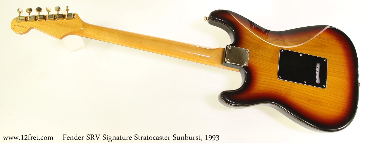 Fender SRV Signature Stratocaster Sunburst, 1993 Full Rear View