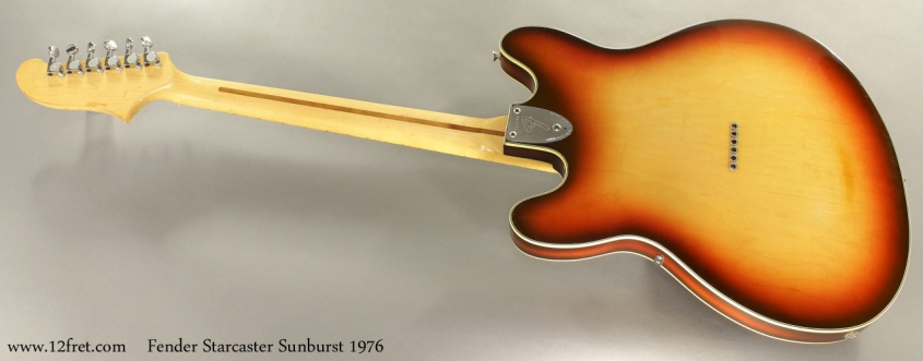 Fender Starcaster Sunburst 1976 full rear view