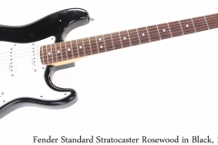 Fender Standard Stratocaster Rosewood in Black, 1988 Full Front View